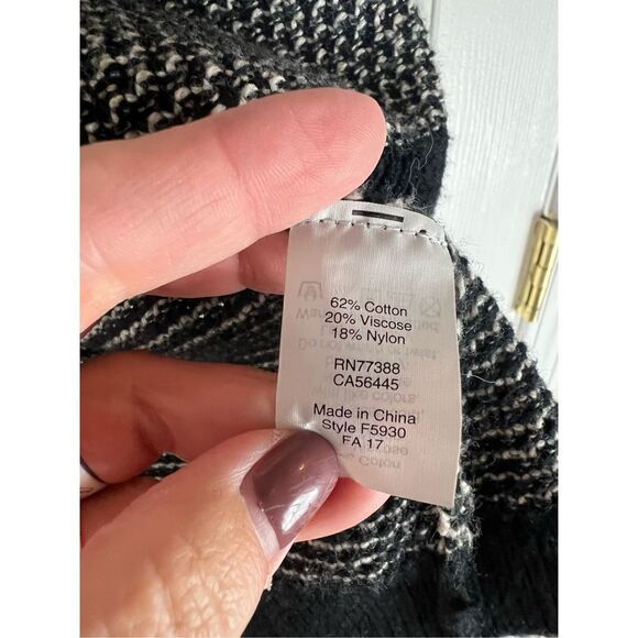 Madewell Womens Riverside Pullover Dot Weave Black and White Sweater Size Small - Picture 2 of 4